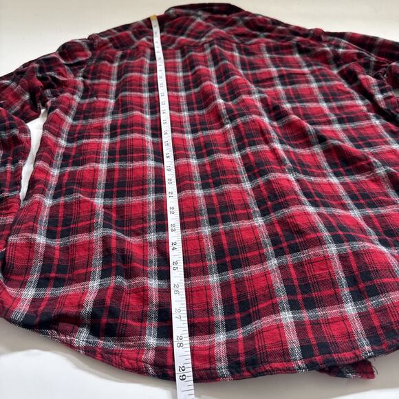 VTG Wrangler Wrancher Cowboy Shirt Men XL Red Plaid Pearl Snap Flannel Western - Picture 8 of 11